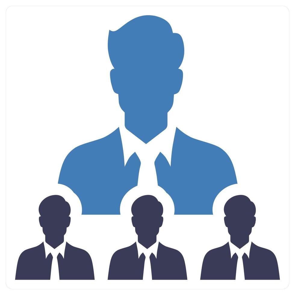 Leader icon concept in blue color vector