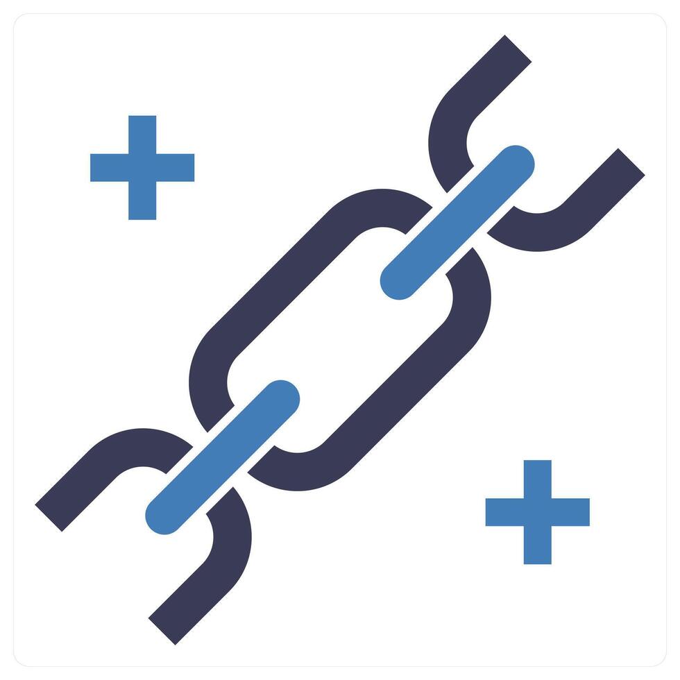 Link Building icon concept in blue color vector