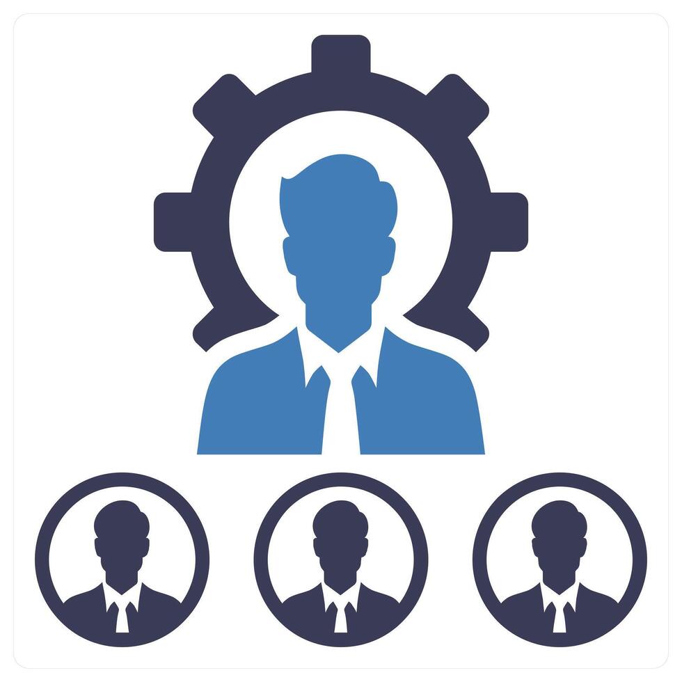 Leadership icon concept in blue color vector