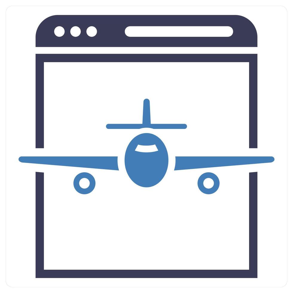 Landing Page and webpage icon concept in blue color vector