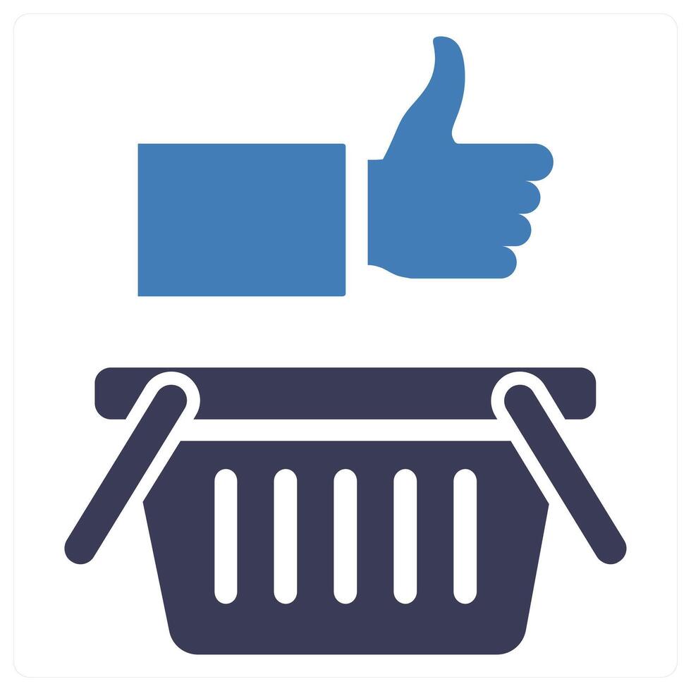 Liked Products icon concept in blue color vector