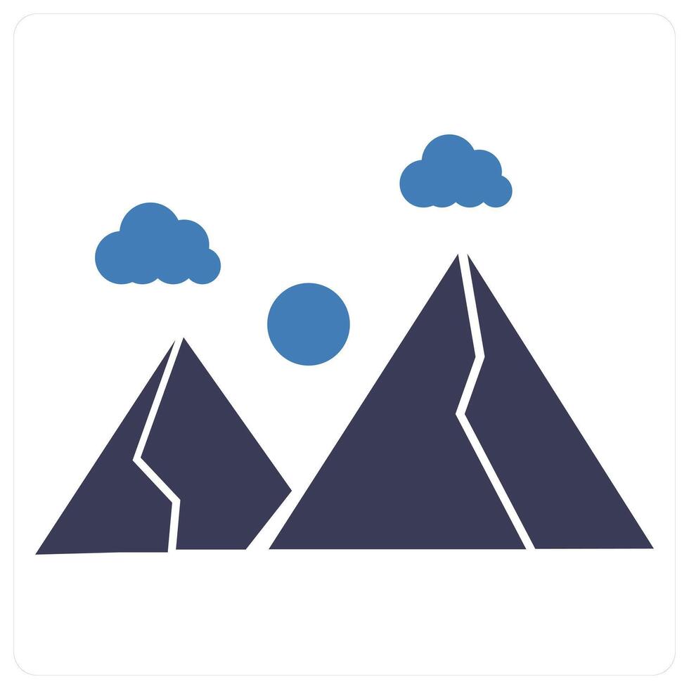 Mountains concept in blue color vector