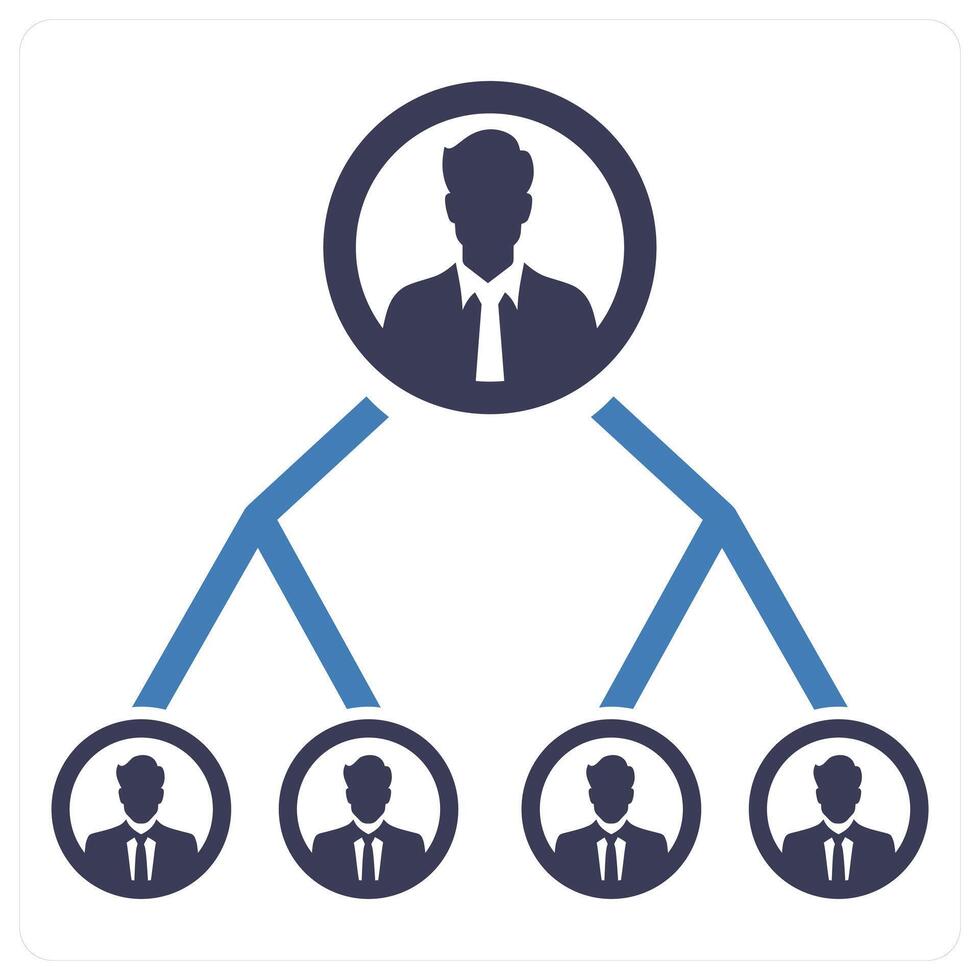 MLM icon concept in blue color vector