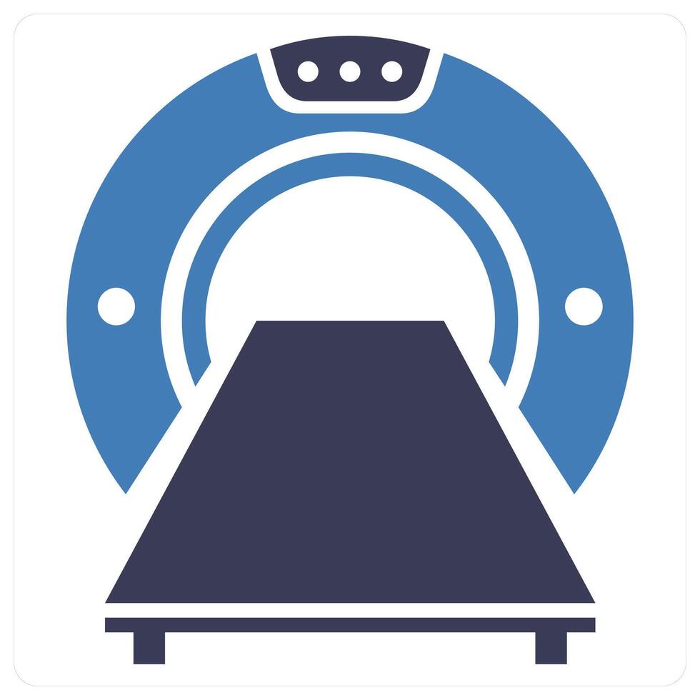MRI icon concept in blue color vector