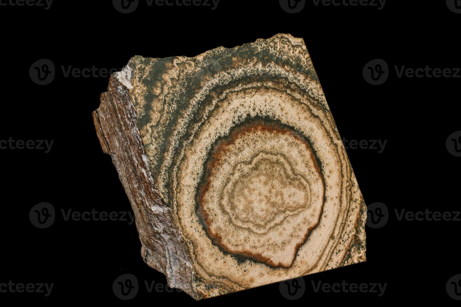 Macro, stone mineral Datolite-wollastonite Scarn on a black background photo