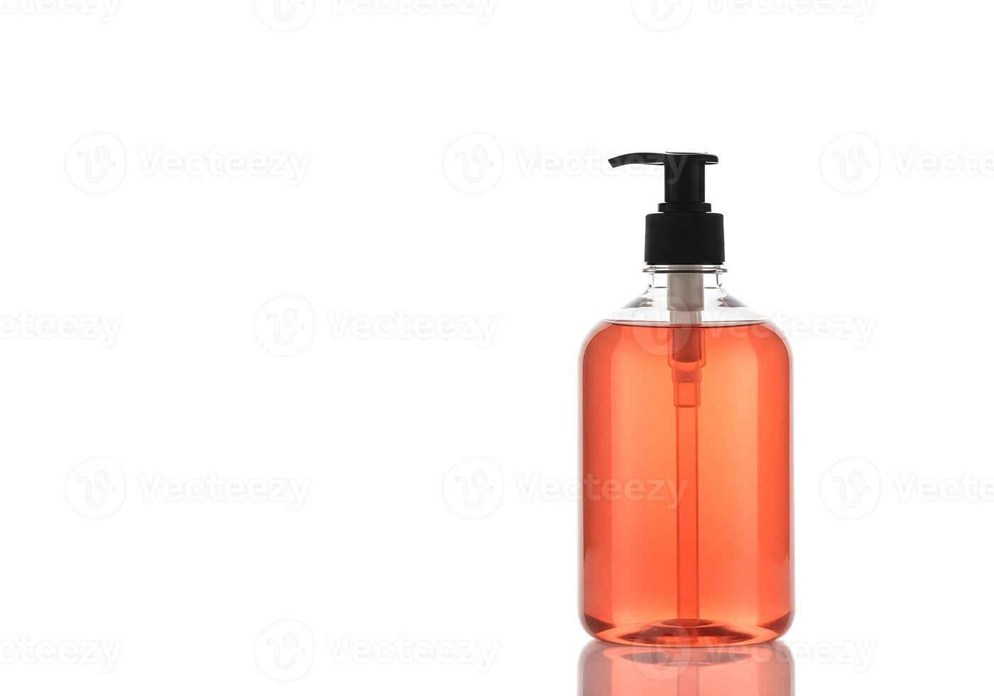 Mockup on Transparent Bottle of Liquid Soap with Pump 1 photo