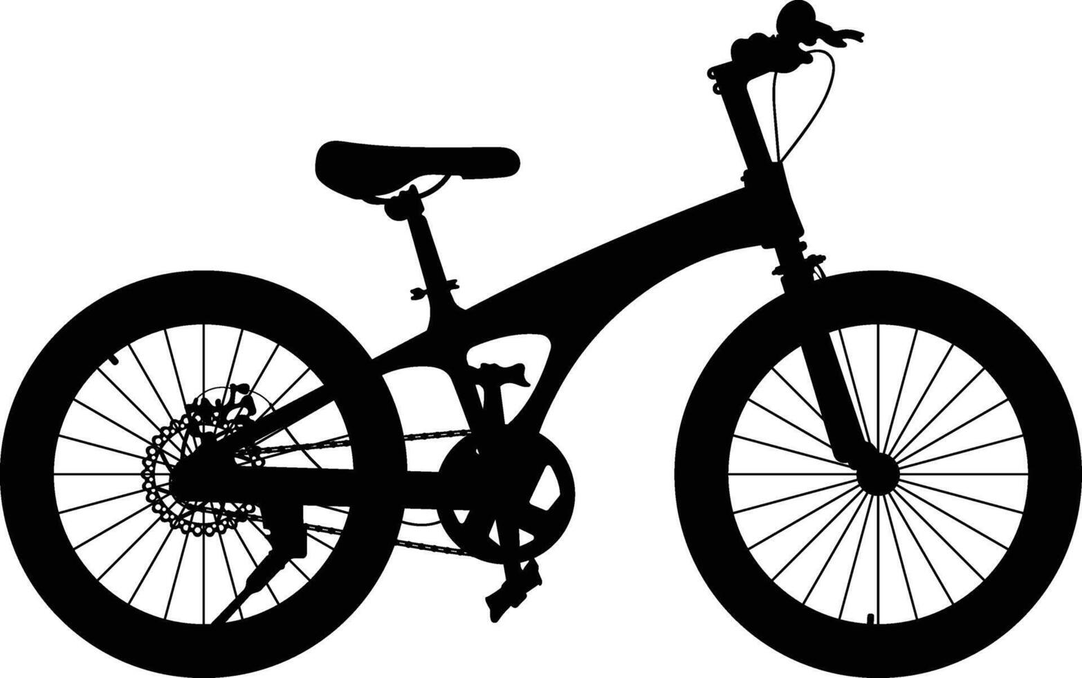 silhouette of road bike side view illustration isolated on white background vector