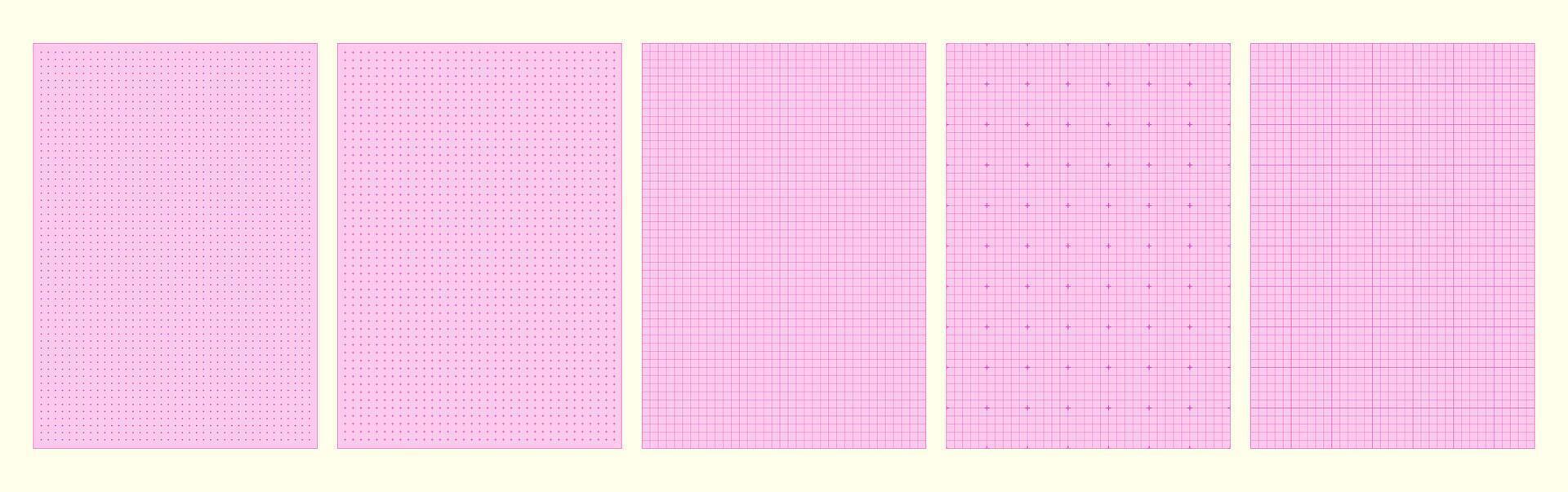 Millimeter graph paper sheets arranged in a neat stack showcasing a soft pink grid pattern for precise drafting and design work. vector
