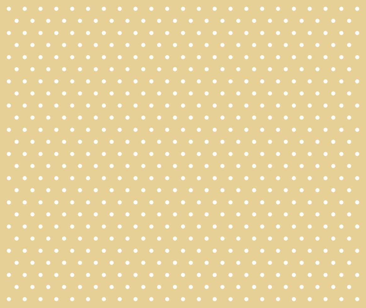White Dots pattern on beige background vector
