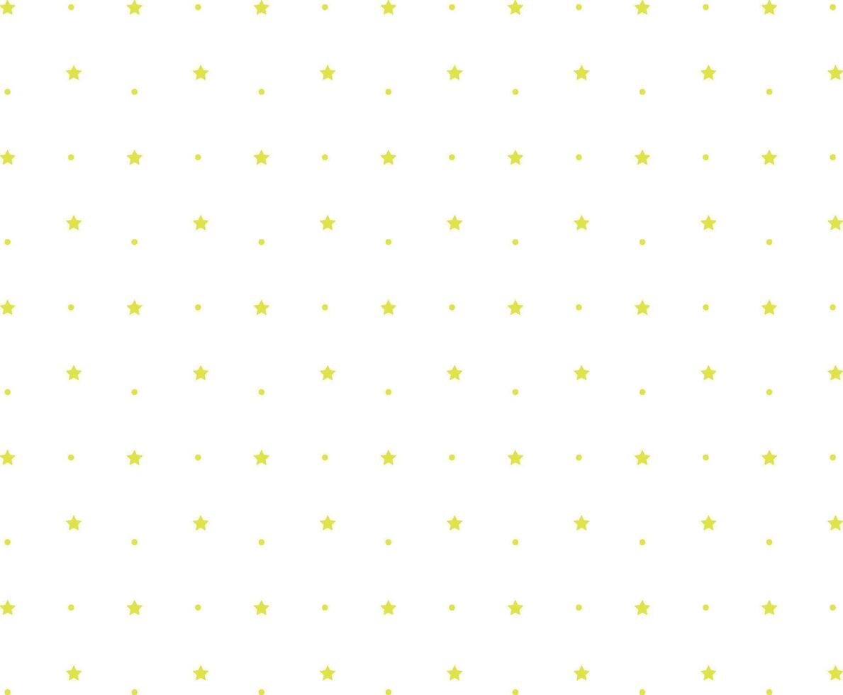Yellow stars and dots pattern vector