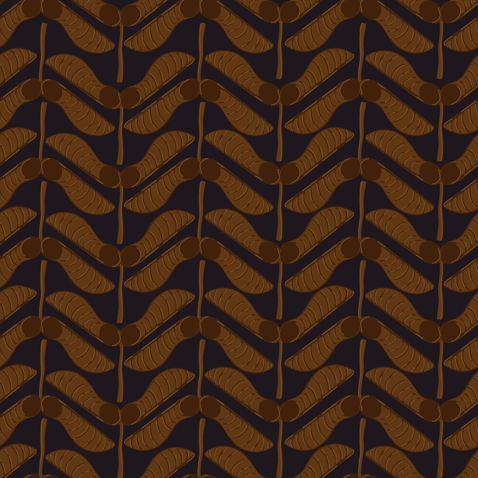 maple pod colorful autumn seamless pattern Forest fall plant texture for textile, wrapping, print vector