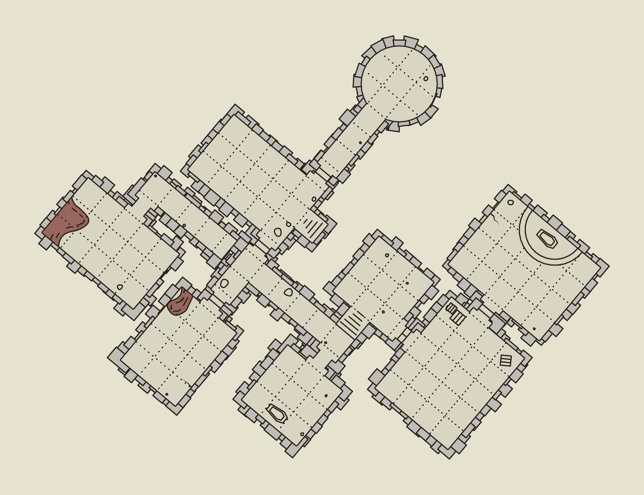 Dungeon game asset. vector