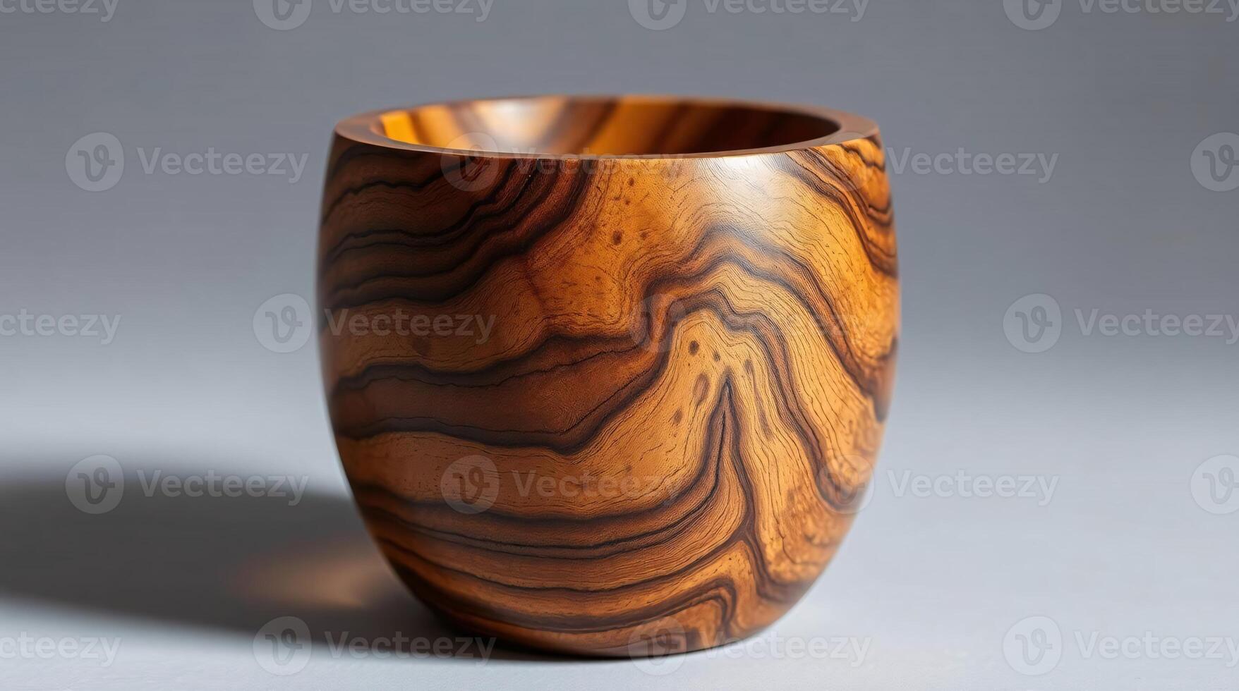 wooden mug on isolated background. photo