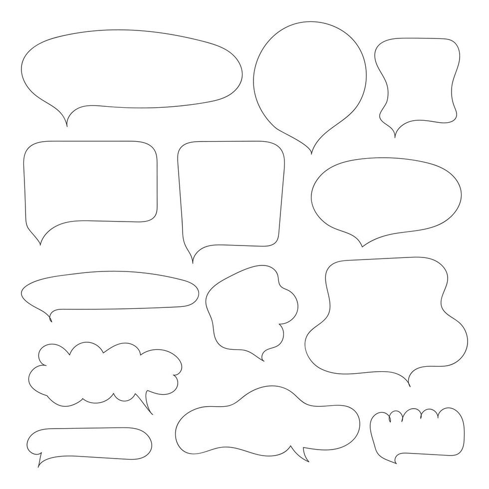 Set of text line boxes or speech bubbles on isolated background. . vector