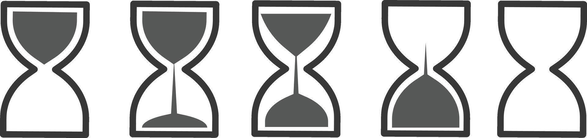 Sandy Timer watch signs vector