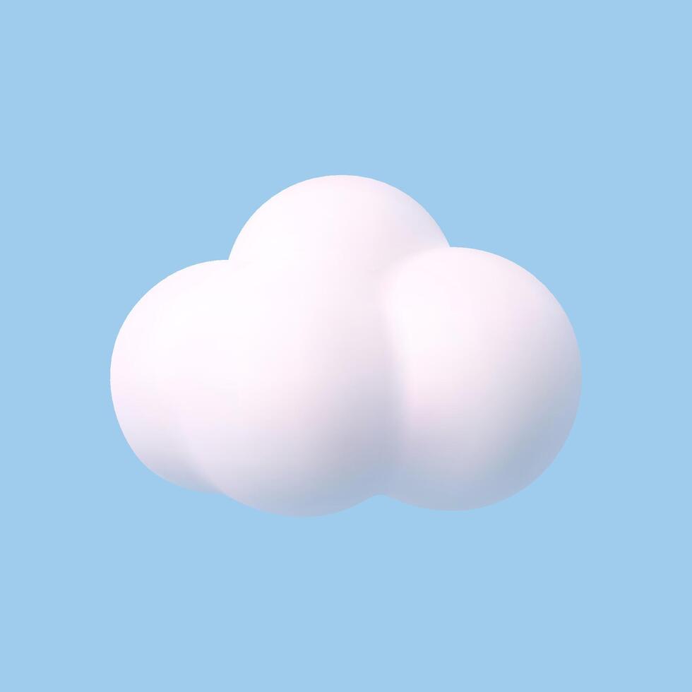3d .simple clouds vector