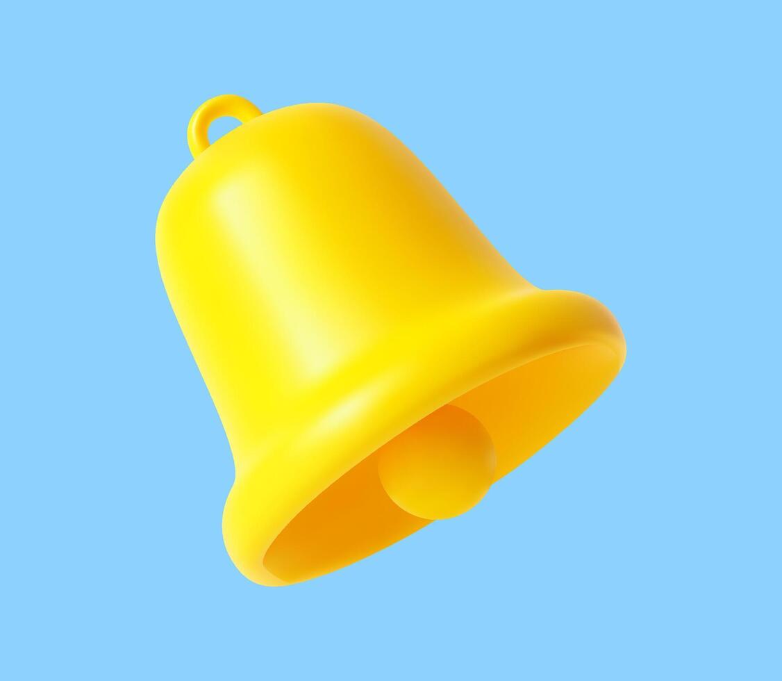 3D Notification icon. vector