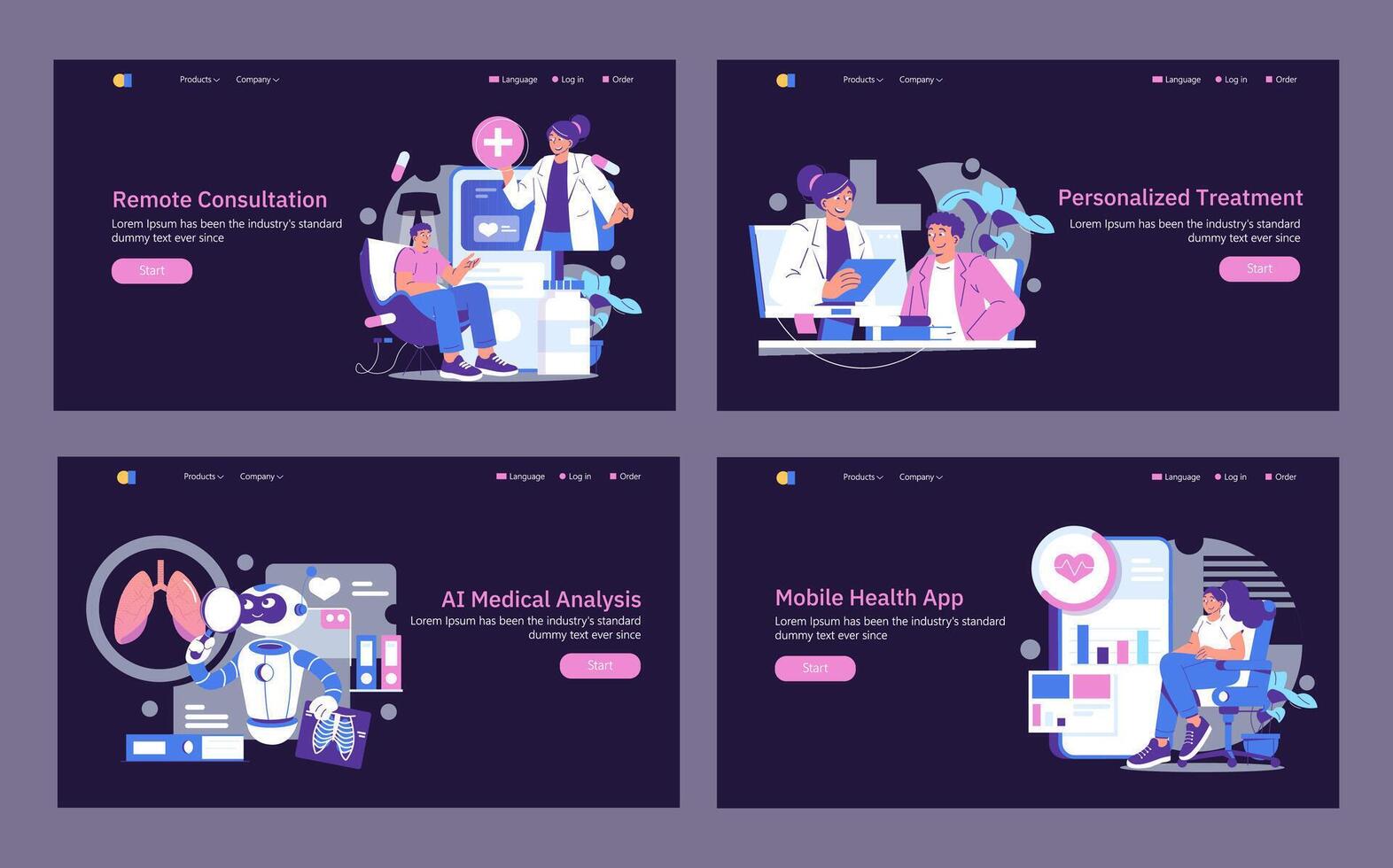 Exploring Innovative Health Solutions through the Integration of Telemedicine and AI Technology vector