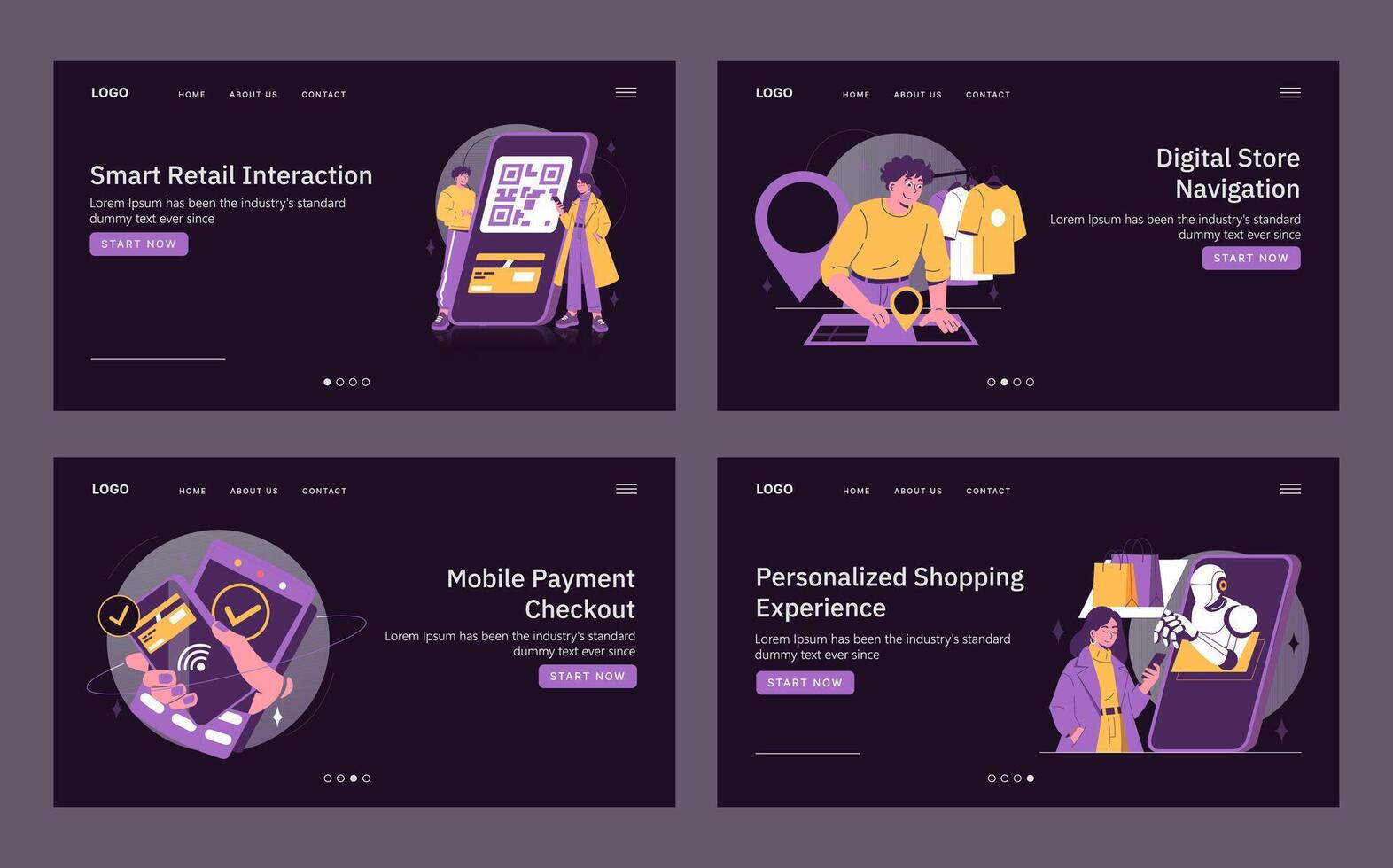 Smart Retail and Mobile Payment Illustration vector