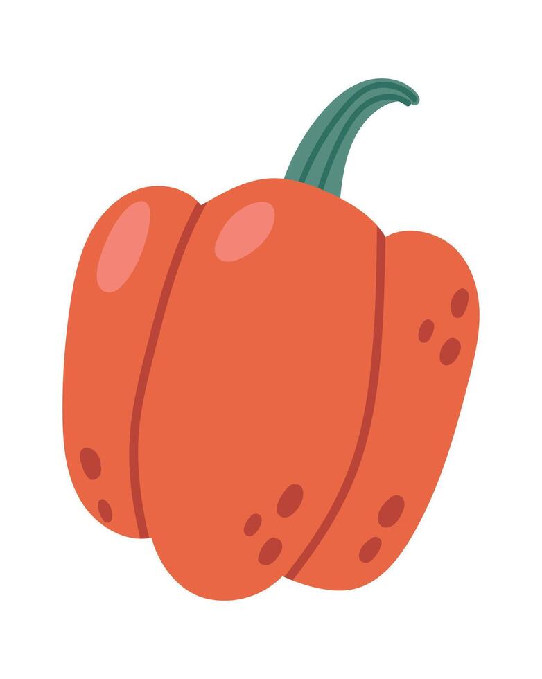 Vibrant orange pumpkin with a lush green stem embodying the spirit of the fall harvest, symbolizing abundance, warmth, and festive celebrations of the season vector