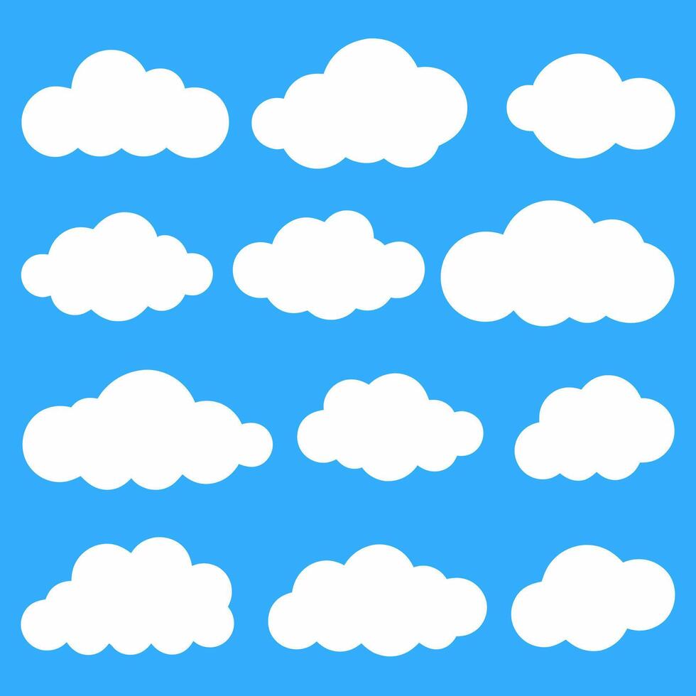 Fluffy Cloud Illustrations for Calm and Dreamy Themes vector