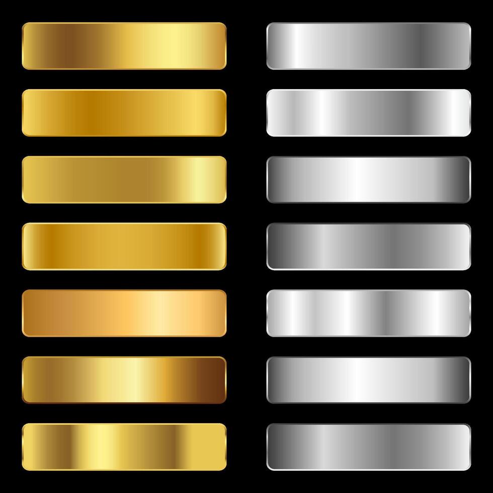 Elegant Silver and Gold Ve Color Plate for Luxury Design Projects vector