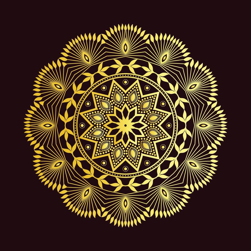Elegant Mandala Illustration Intricate Circular Decorative Design in EPS Format vector