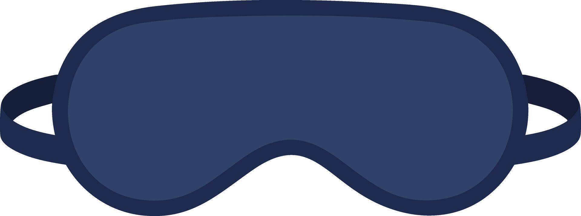 Sleep mask for restful night and relaxation with dark blue color and simple design illustration vector