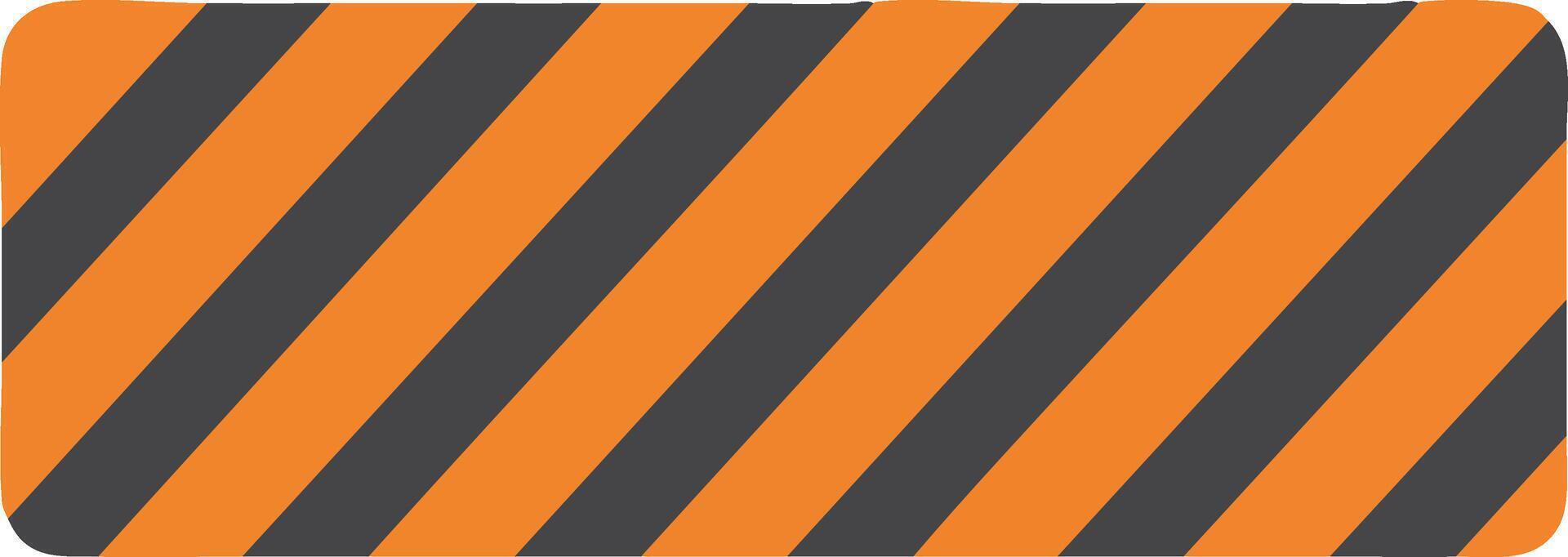 Safety hazard barrier icon with orange and black diagonal stripes illustration vector