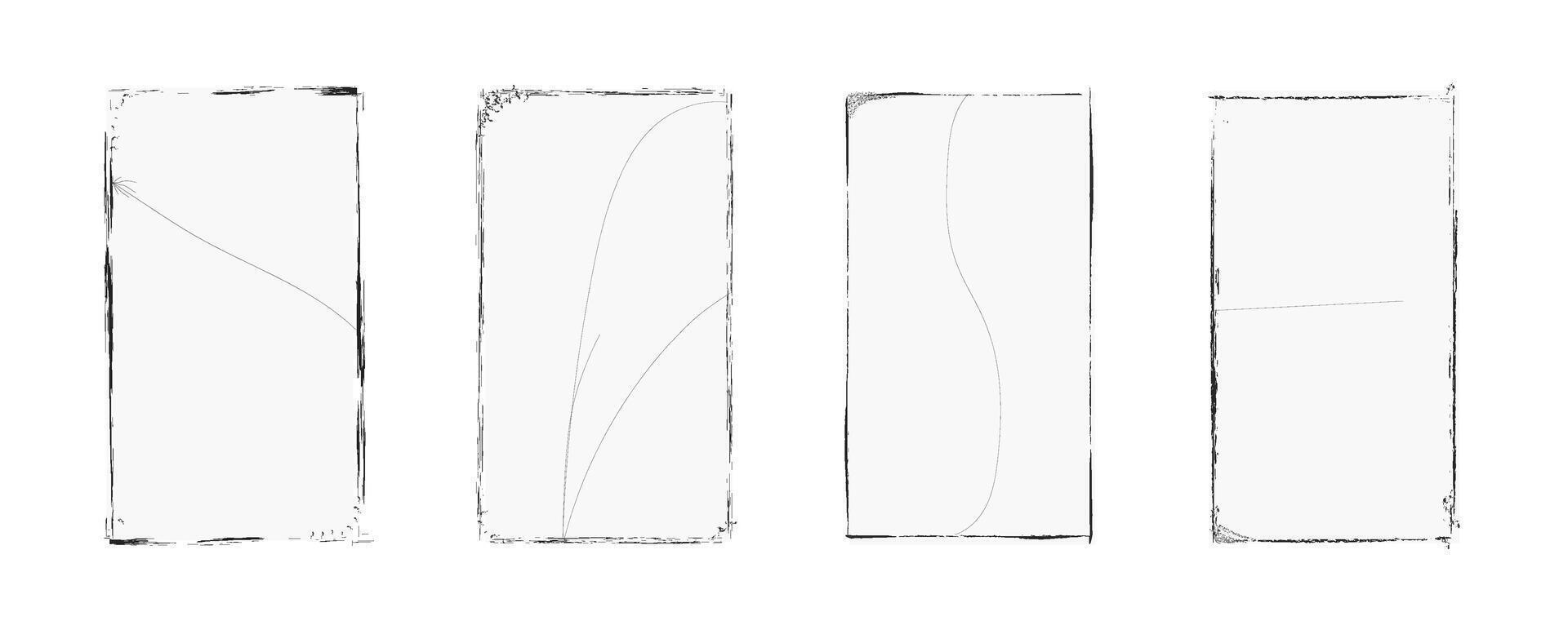 Vintage-style blank photo frames waiting for cherished memories to be added in a nostalgic setting. vector