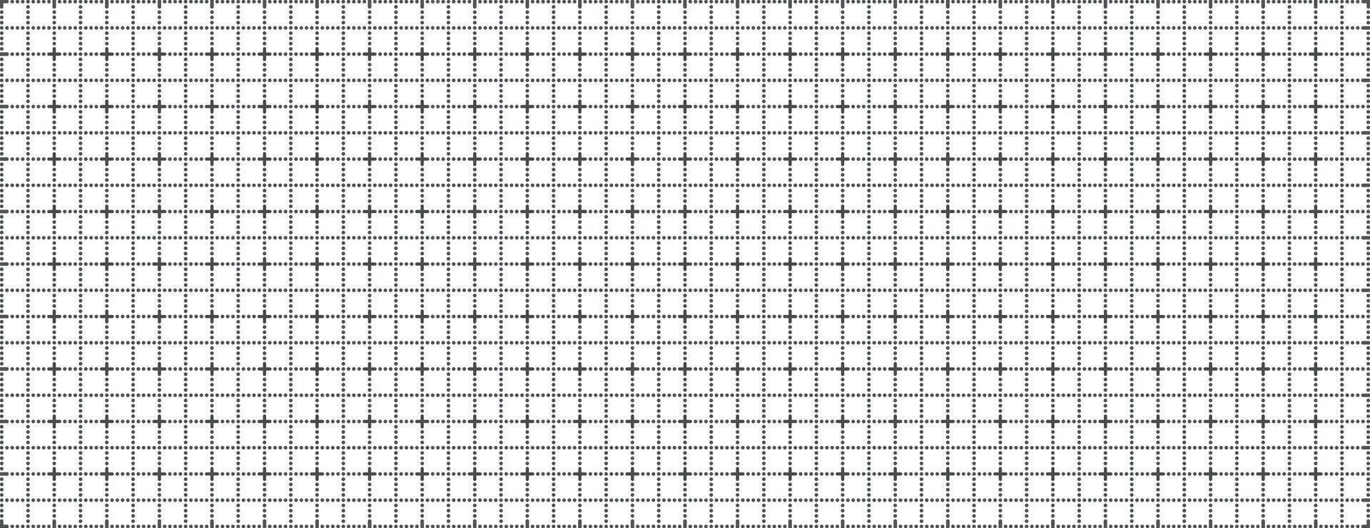 Abstract grid background with dots and crosses . Black grid for effects. Simple square graphic template. illustration vector