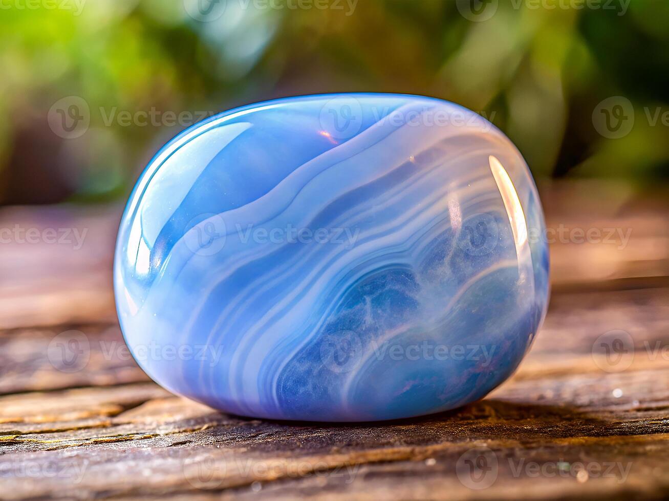 Mesmerizing Blue Agate Stone. Natures Stunning Artistry photo