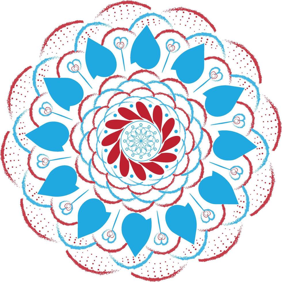 mandala and pencil art vector