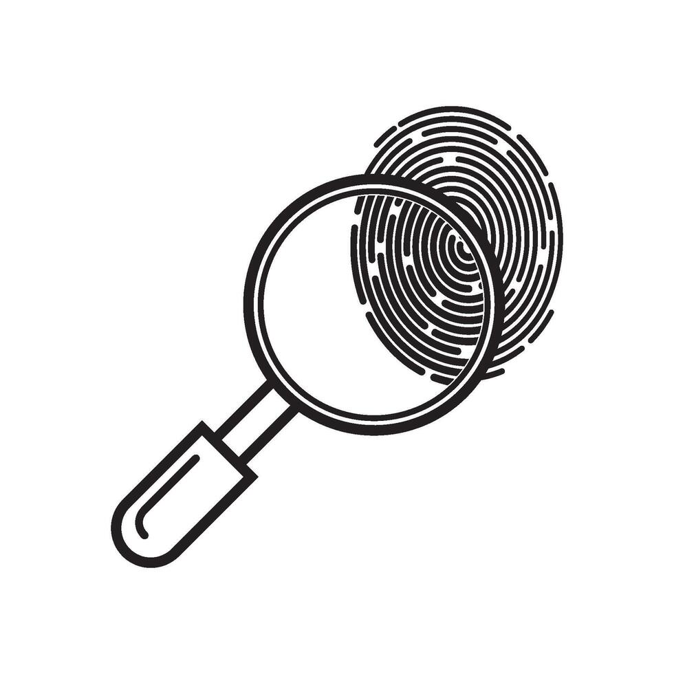 fingerprint technology symbol icon vector
