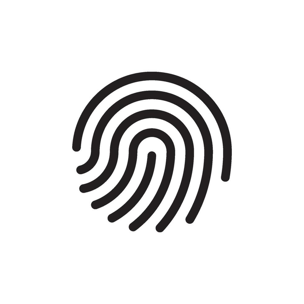 fingerprint security symbol icon vector