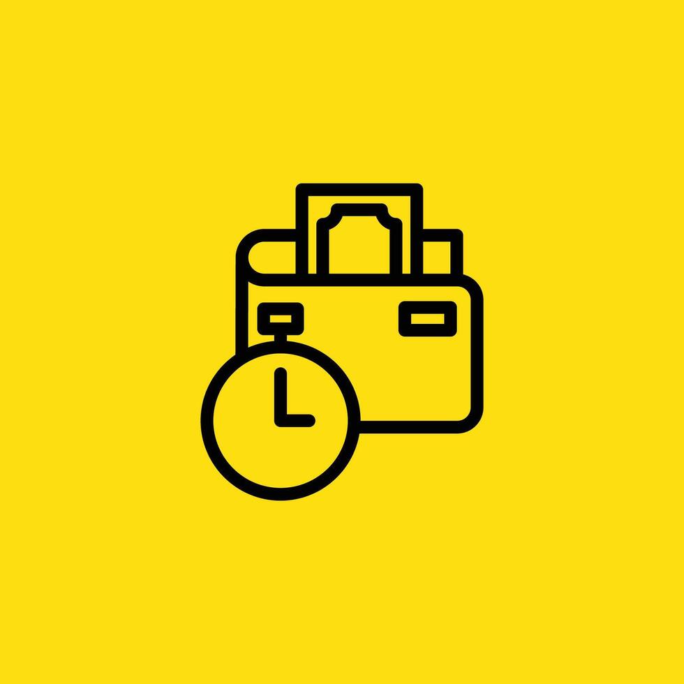 Time Saving Money Icon vector