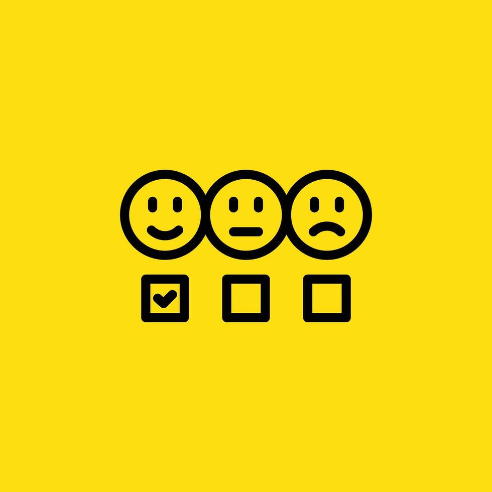 Feedback Scale with Emoji Faces vector