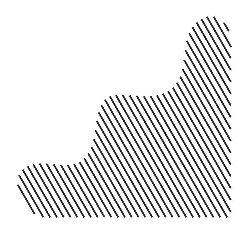 Abstract figure with diagonal lines vector