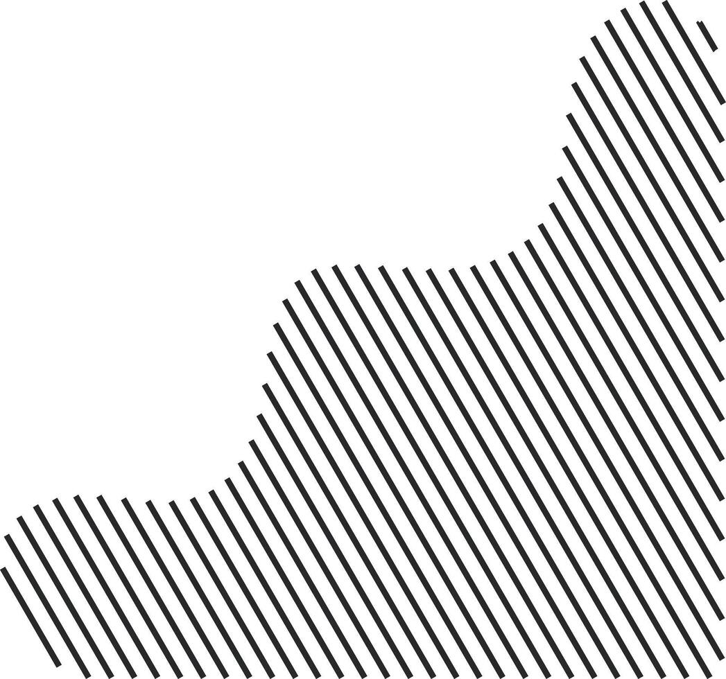 Creative abstract form with diagonal elements vector