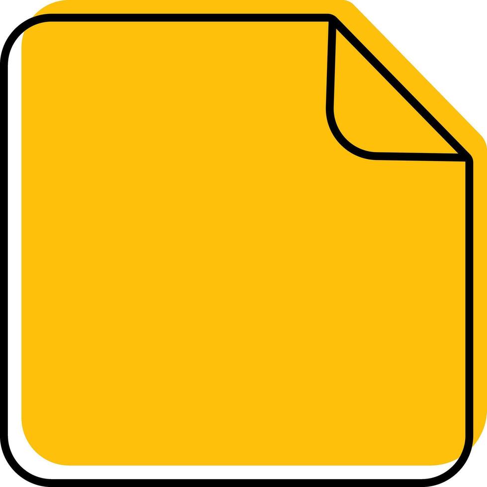 Hand drawn folded paper and outline sticker combo vector
