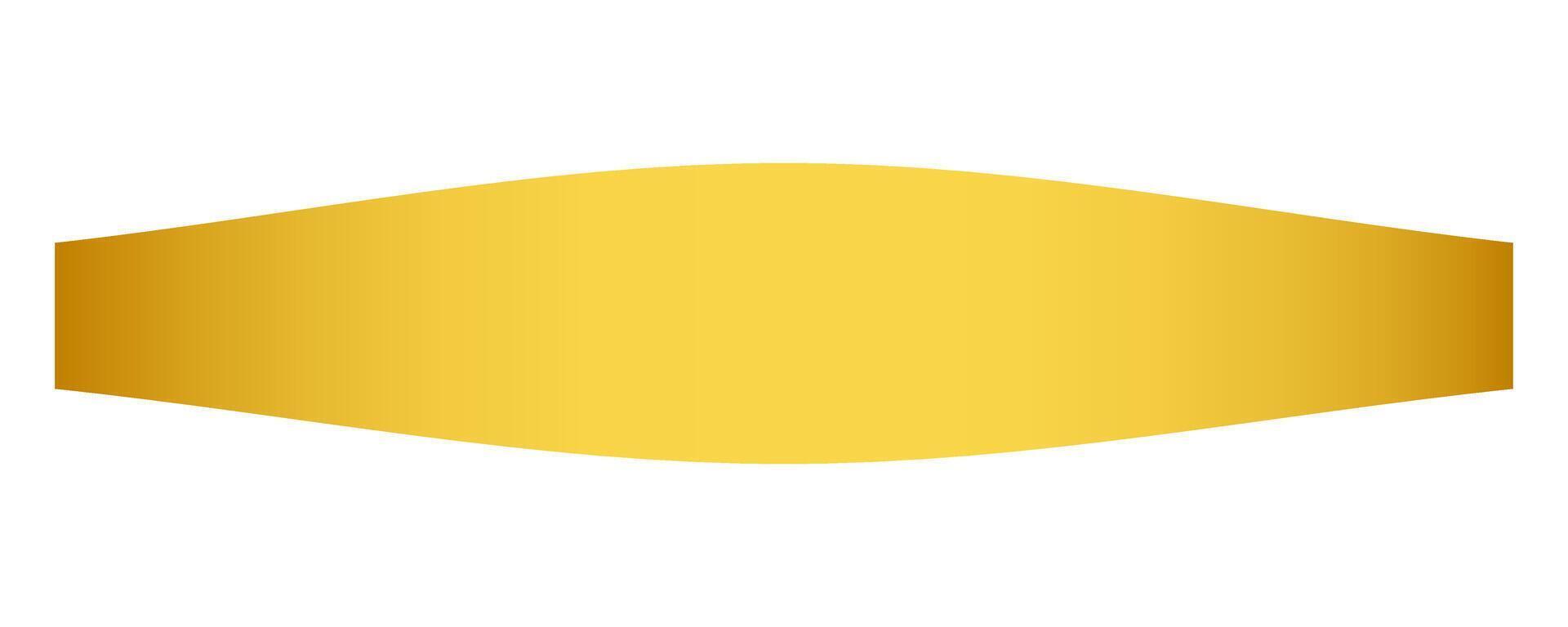 Glossy gold ribbon with gradient look vector