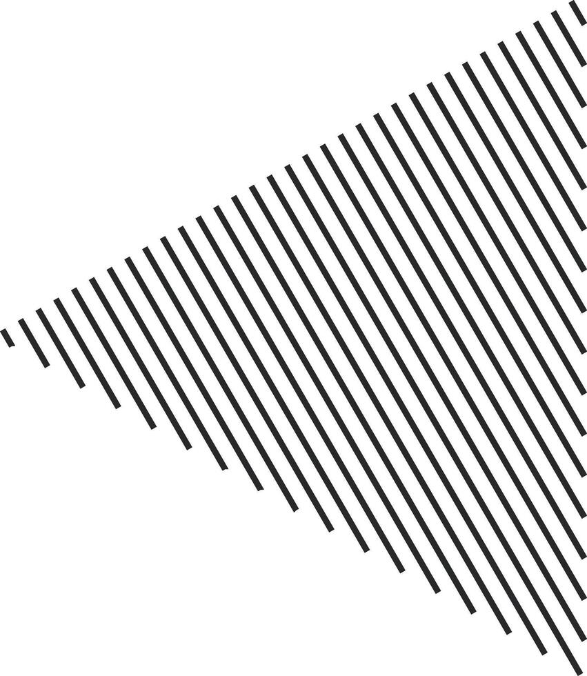 Stylish shape using diagonal striping vector