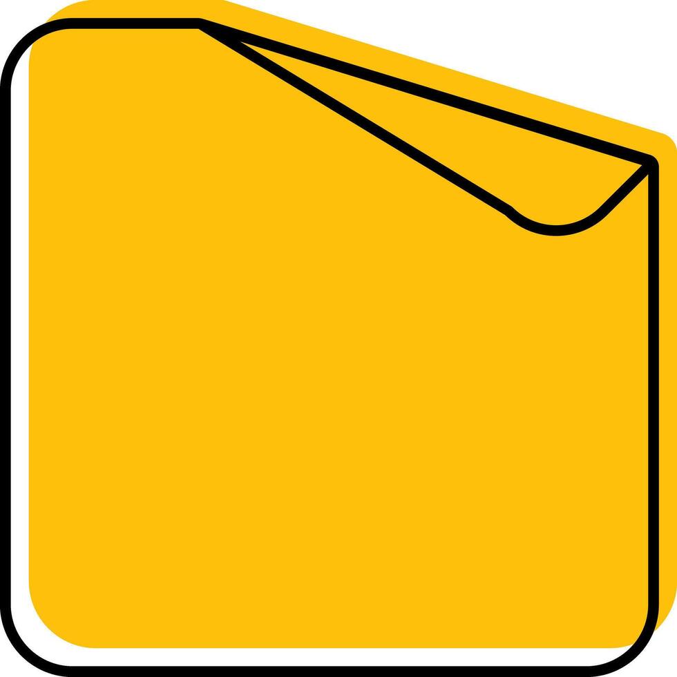 Outlined sticker labels paired with paper fold sketches vector