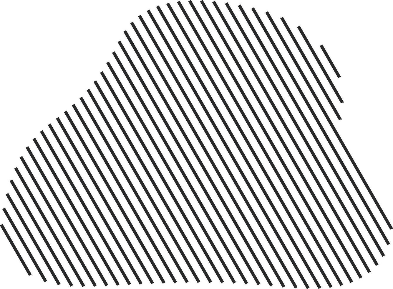 Abstract silhouette detailed with diagonal strokes vector