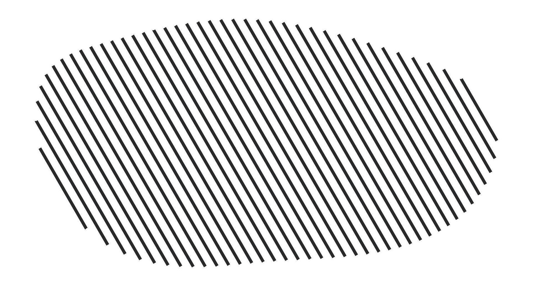 Contemporary abstract form with stripe effect vector