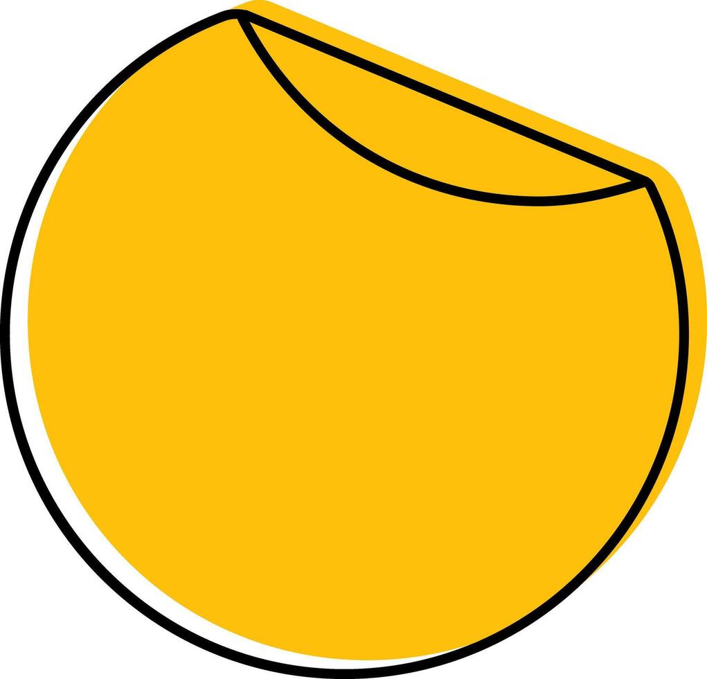 Folded paper elements with sketched label outlines vector