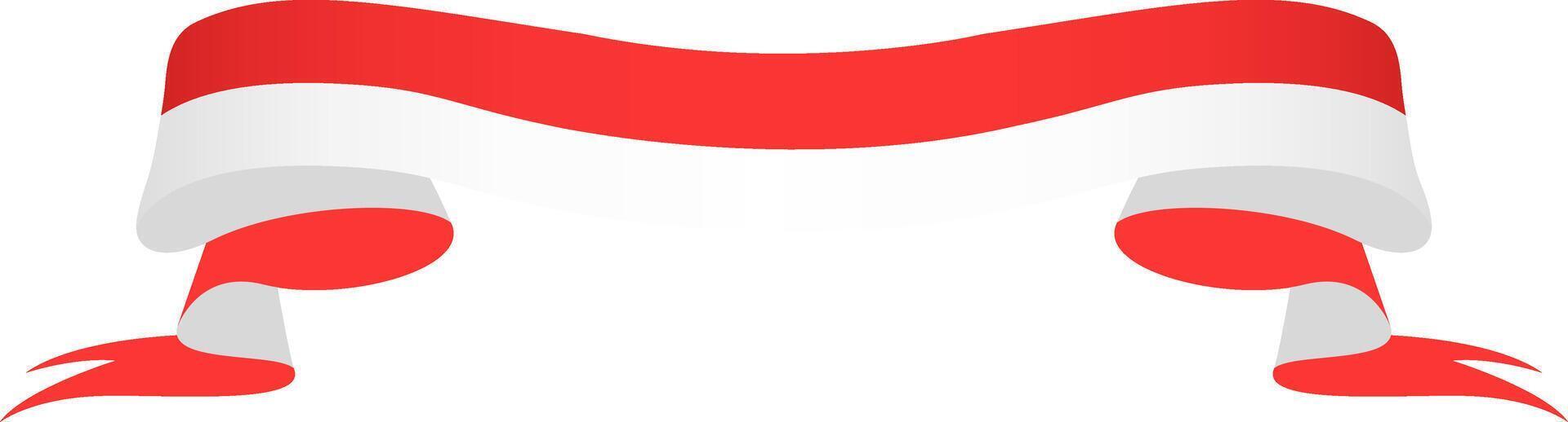 Indonesian independence day ribbon with gradient colors1 vector