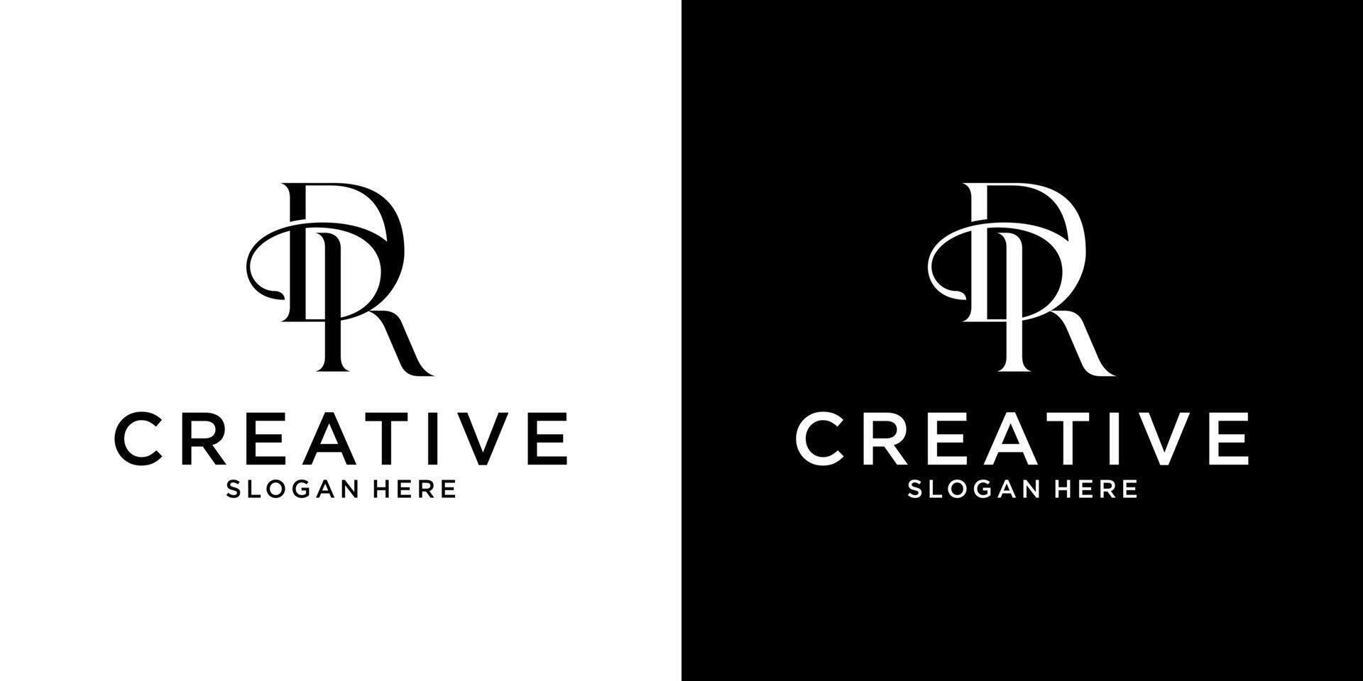 DR or RD initial letter logo design templat vector
