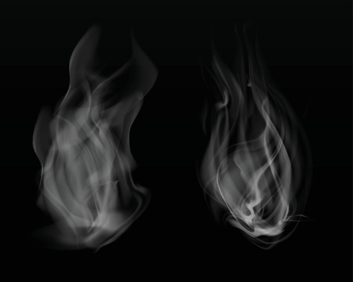 smog isolated on black background. vector