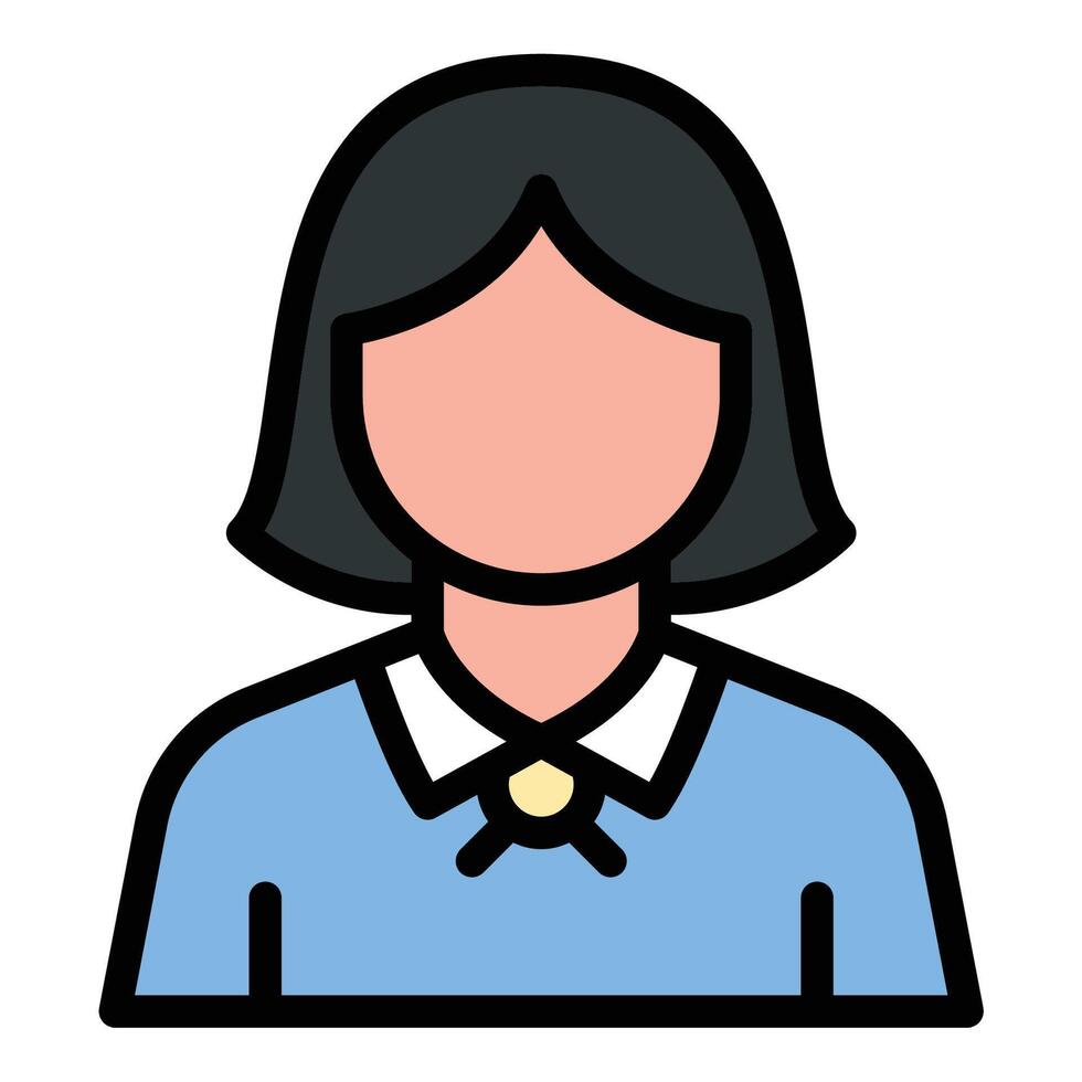 Administrative icon flat line style illustration representing management and organizational tasks, suitable for business, office operations, and professional services projects vector